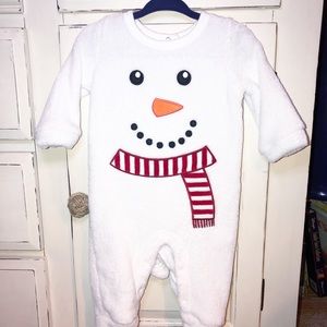 Cuddly snowman jumpsuit